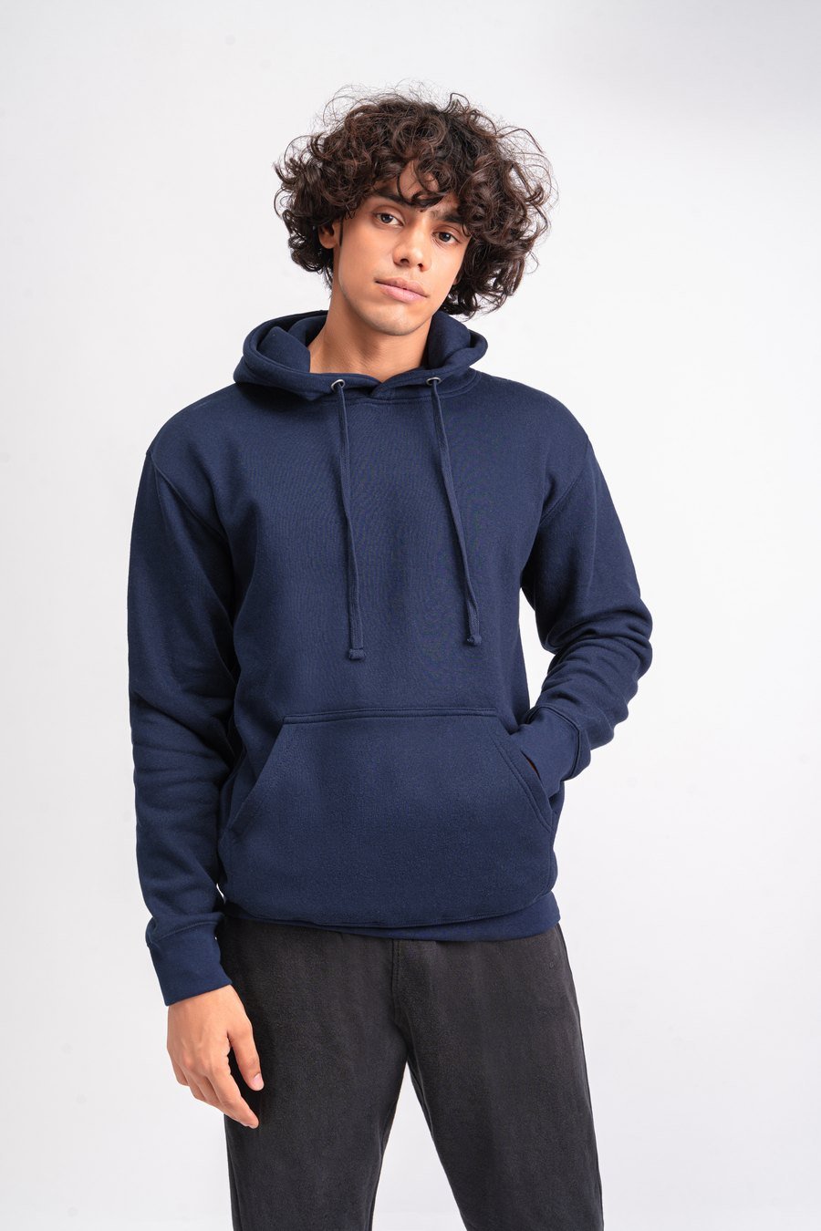 The hoodie plain, before your logo goes on